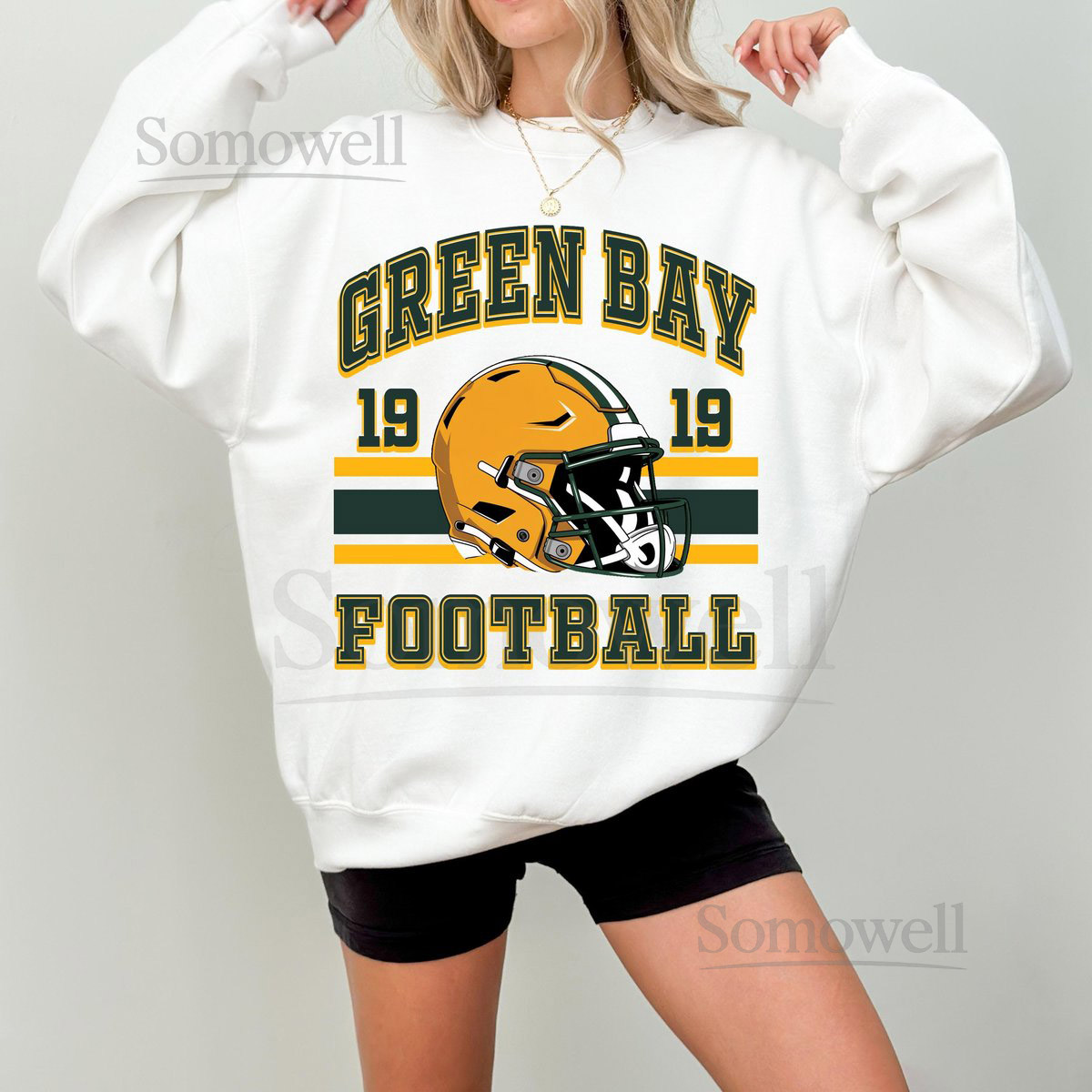 Green Bay Football T-Shirt Sweatshirt Comfort Colors Green Bay Football Helmet Tee Gift for Packers Fan Packers Football Gear_428