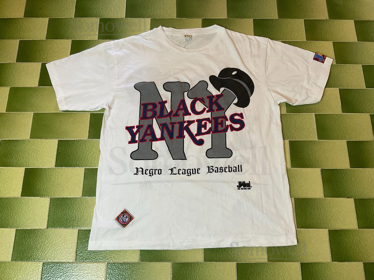 Vintage New York Black Yankees Negro League Baseball T-Shirt 2 Sided Print Size XXL Made in USA_501
