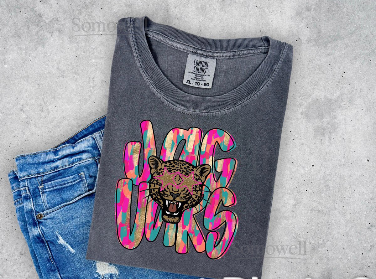 Preppy Jaguars Mascot Shirt Football TShirt Football Mom TShirt Cute Game Day Shirt Mascot Shirt School Mascot Shirt Jaguars_787