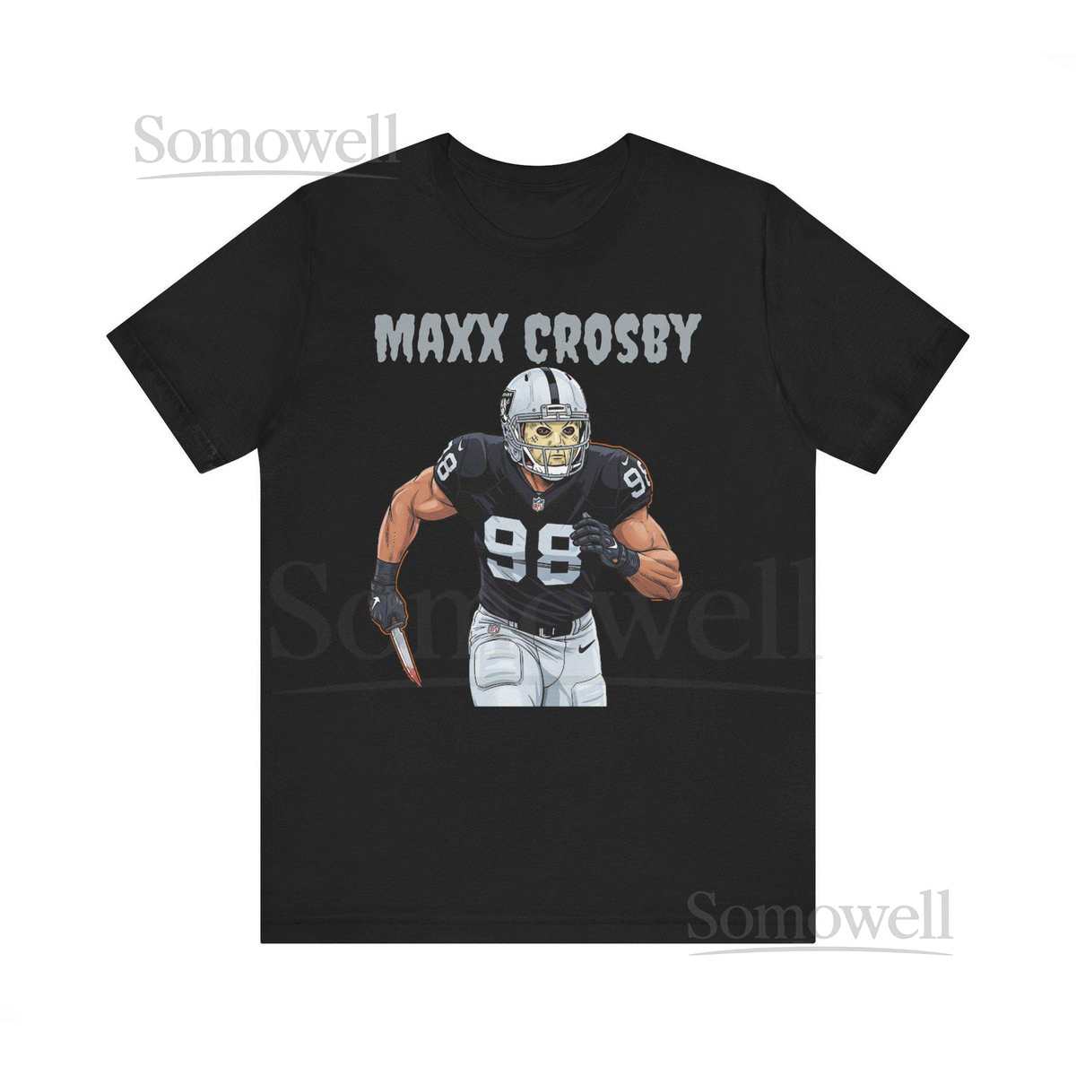 Maxx Crosby Las Vegas Football Haloween Jason Unisex Short Sleeve Tee Perfect Gift for Footbal Fans_614