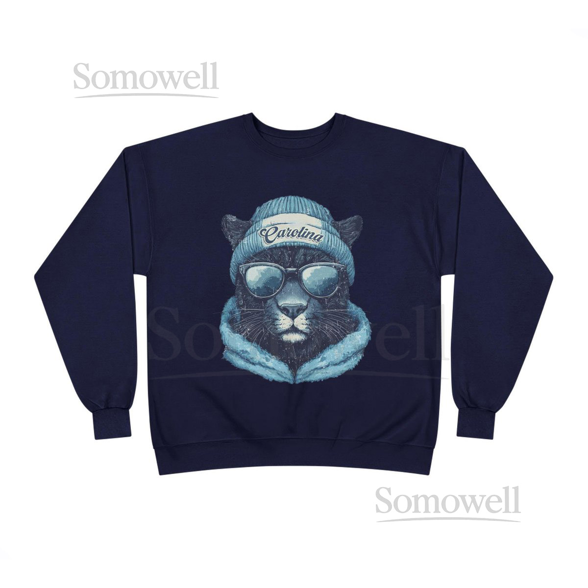 Carolina Panther Unisex Sweatshirt NFL Game Day Crewneck Panther Fan Gift Trendy Stadium Wear Casual Carolina Pride Sweatshirt_387