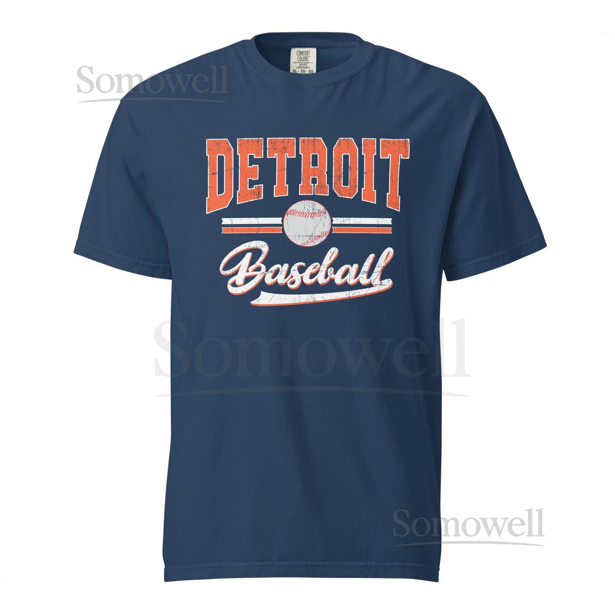 Detroit Baseball Shirt Vintage Style Soft Cotton Comfort Colors Tee for Game Day Perfect Sports Fan Gift_135