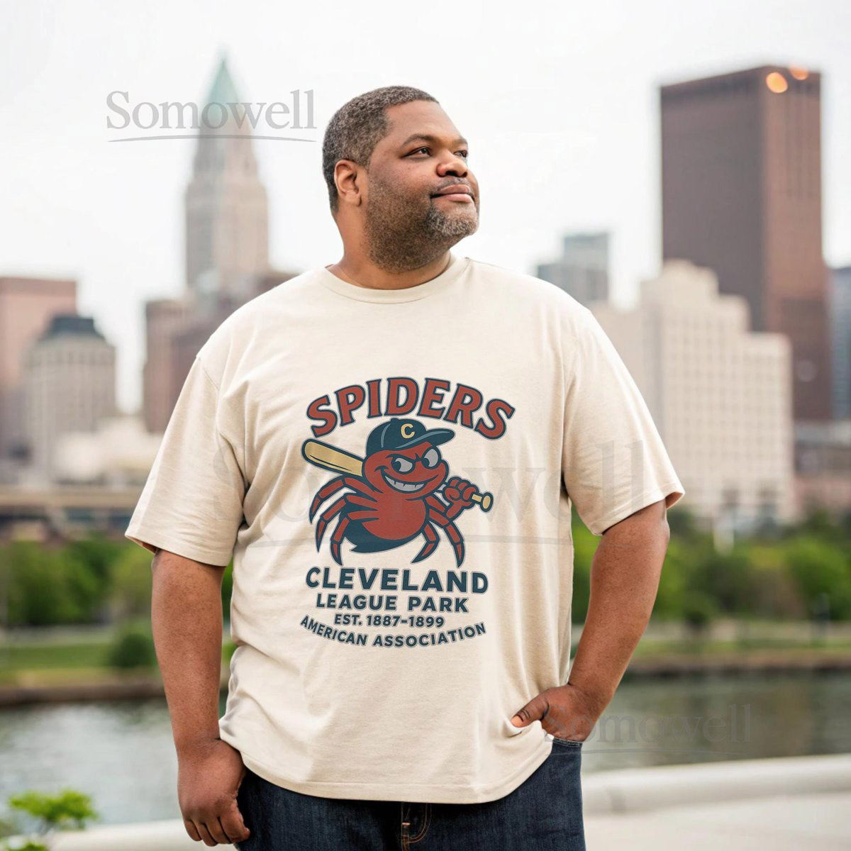 Cleveland Spiders Vintage T Shirt Defunct Minor League Baseball Shirt Spider Mascot Retro Cleveland Ohio Throwback Tee Cleveland Baseball_341