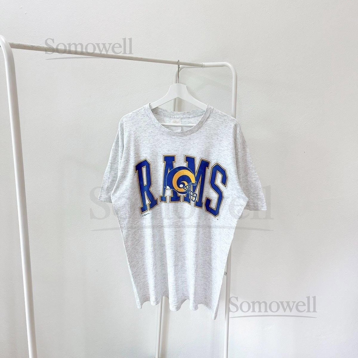 Vintage 90s St. Louis Rams football gray t-shirt L_791