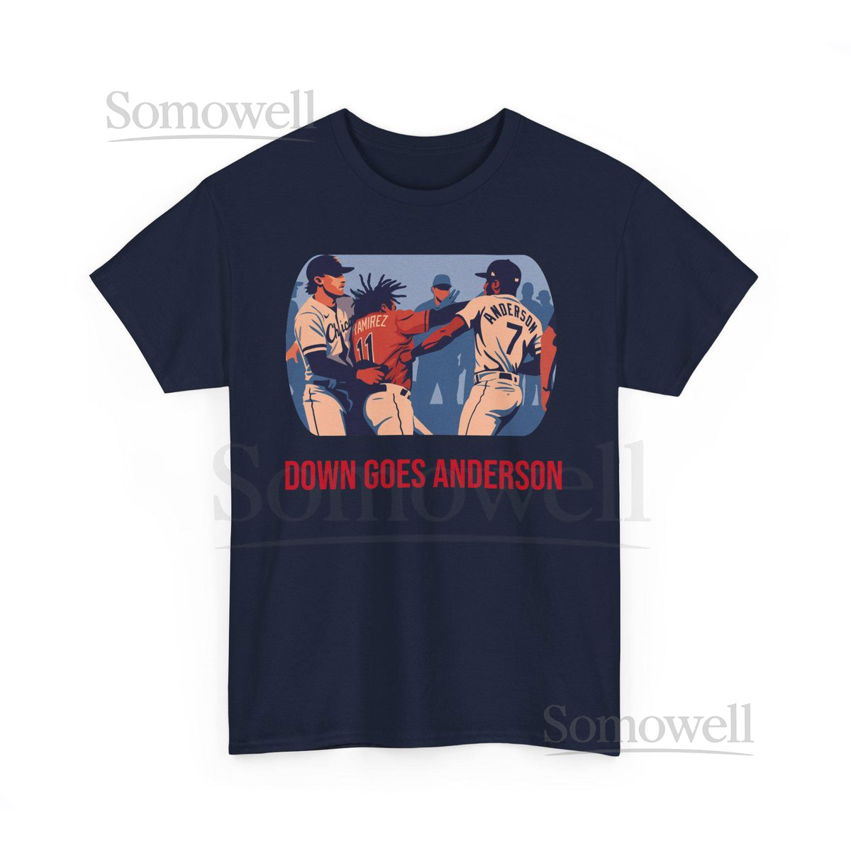 Down Goes Anderson Jose Ramirez Indians T-Shirt Guardians T- Shirt_418