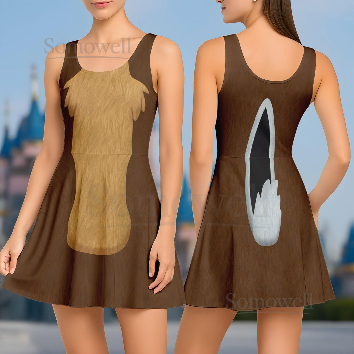 Halloween Chip n Dale Costume Skater Dress Chip Rescue Rangers Cosplay Costume Chip And Dale Shirt Disney Women Dress Gift For Her_73