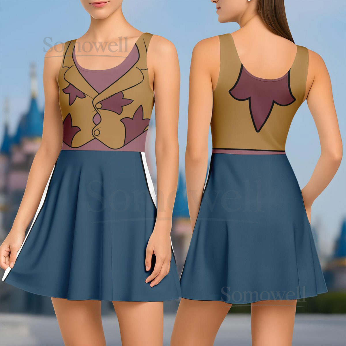 Jumba Jookiba Costume Skater Dress Lilo And Stitch Character Cosplay Disney Cartoon Women Dress Movie Halloween Shirt Gift For Her_108