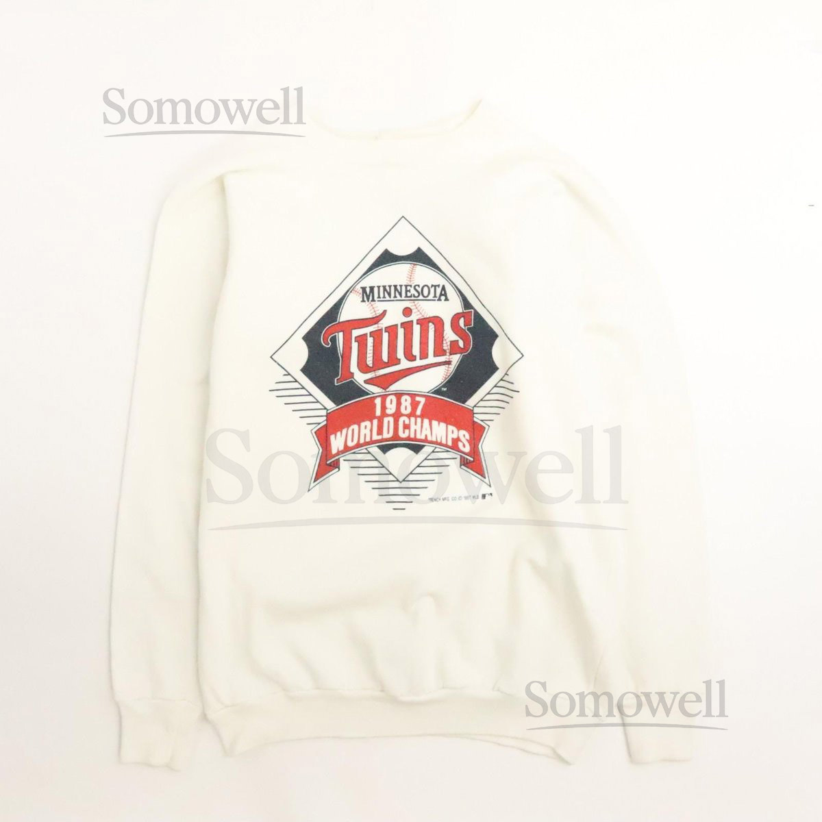 Vintage Minnesota Twins World Series Champions Sweatshirt Large White 1987 MLB_923