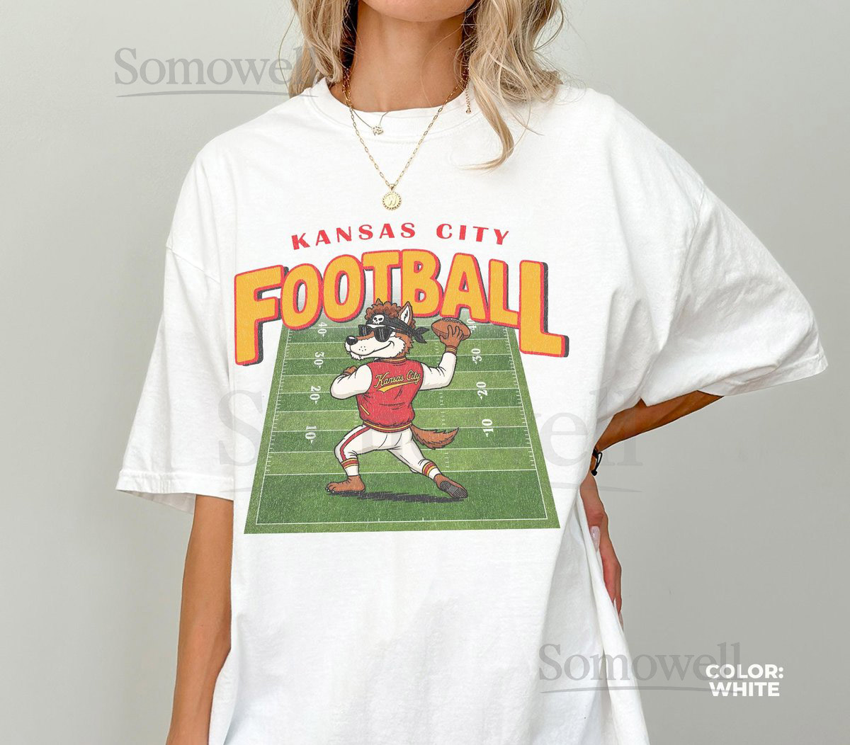 Vintage Kansas City Football Shirt Comfort Colors Chiefs Mascot Shirt Kansas City Football Crewneck TeeFootball ShirtChiefs Game Day Tee_798