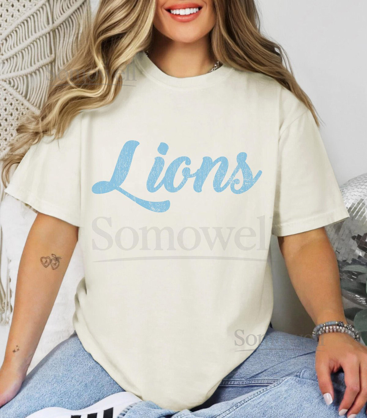 Preppy Lions Comfort Colors T-Shirt Game Day Spirit Wear_628