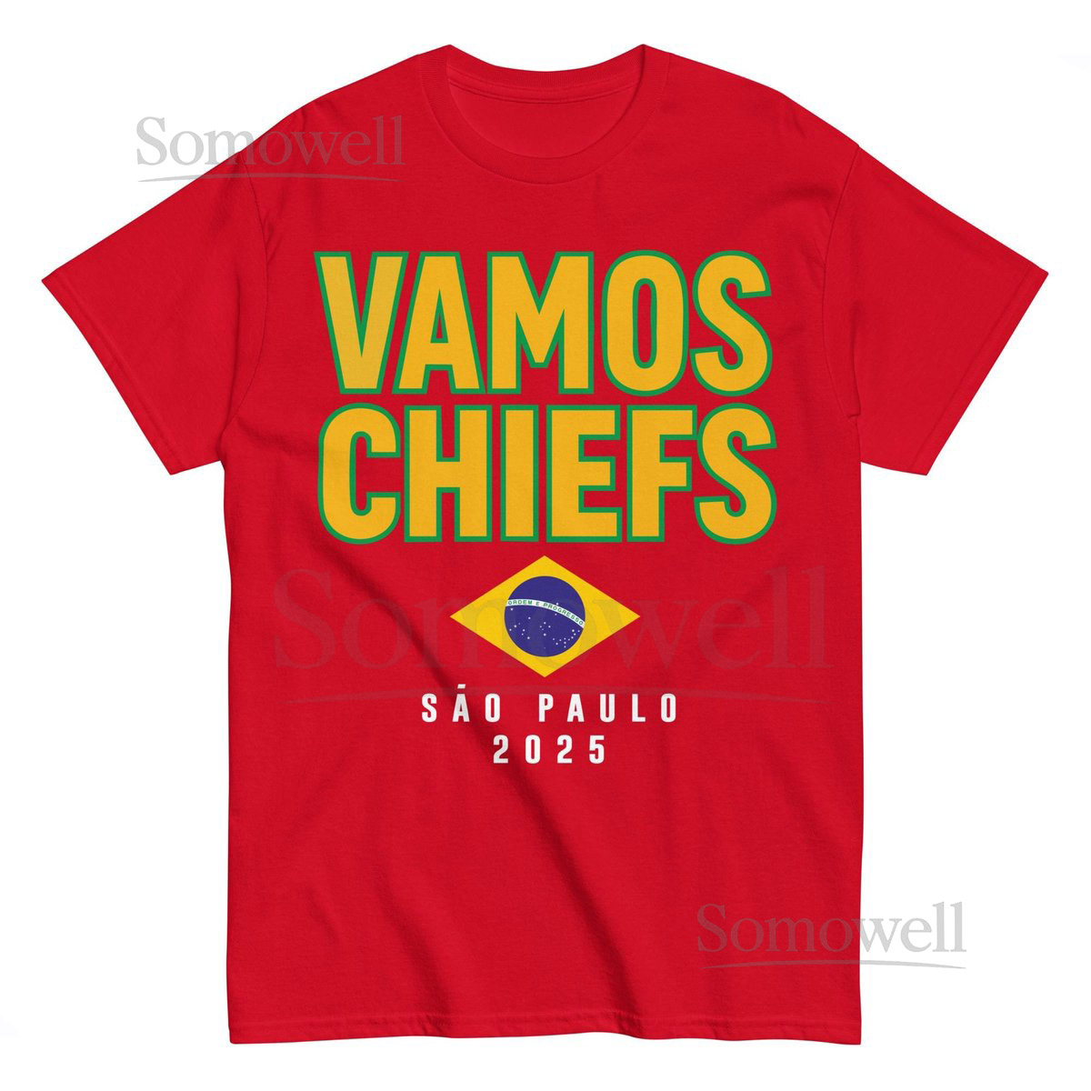 Vamos Chiefs Kansas City Football Brazil 2025 Tee_776