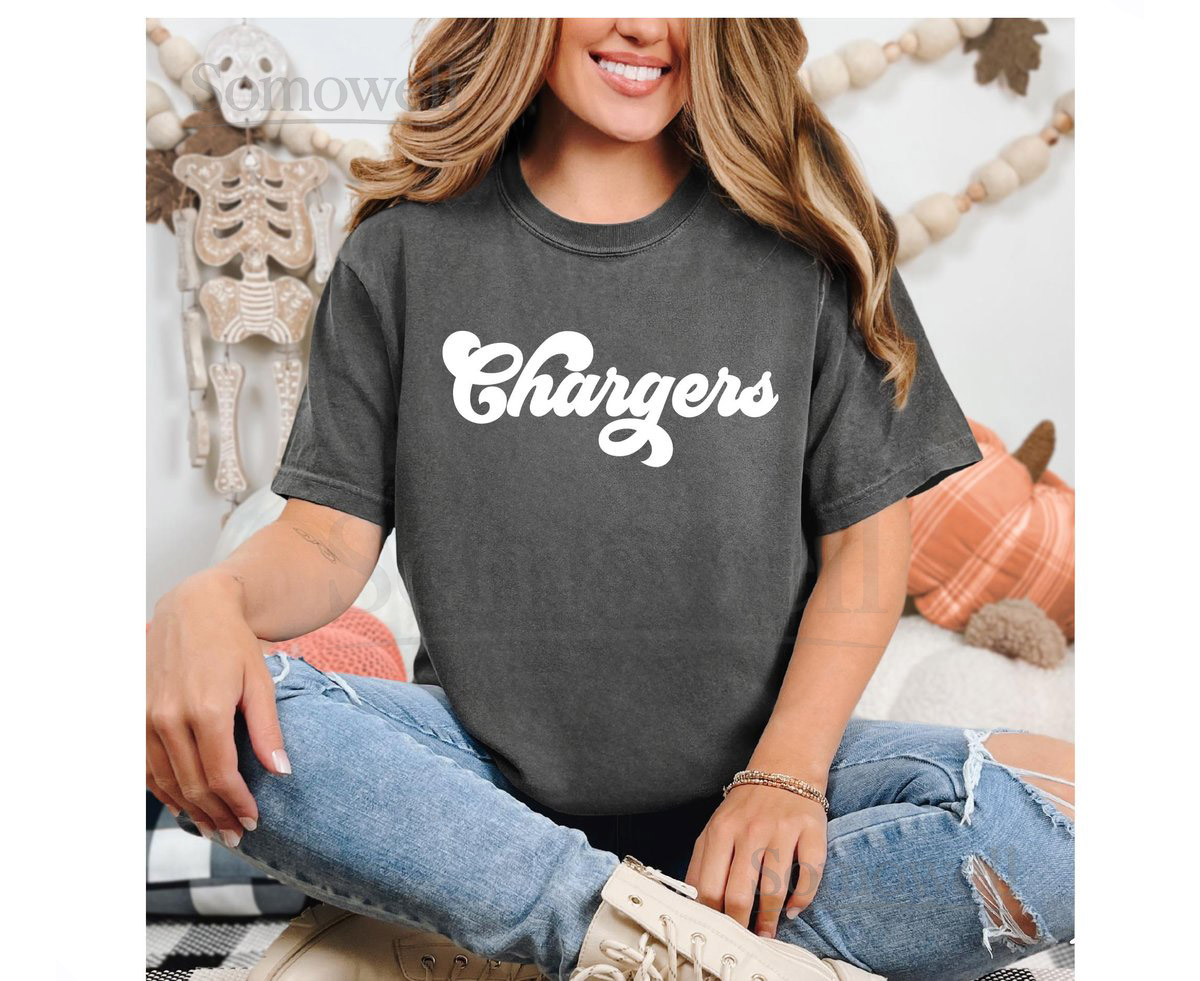 Comfort Colors Chargers Shirt Chargers Team Mascot Shirt Chargers Mascot Shirt Chargers Team Shirt Chargers School Shirt Chargers_96