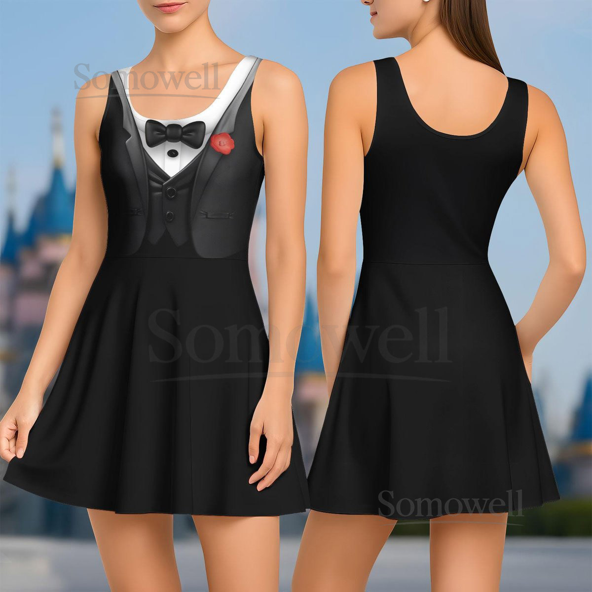 Mr Big Skater Dress Disney Zootopia Cosplay Costume Animal Kingdom Disneyland Shirt Disney World Shirt Women Dress Halloween Gift_138