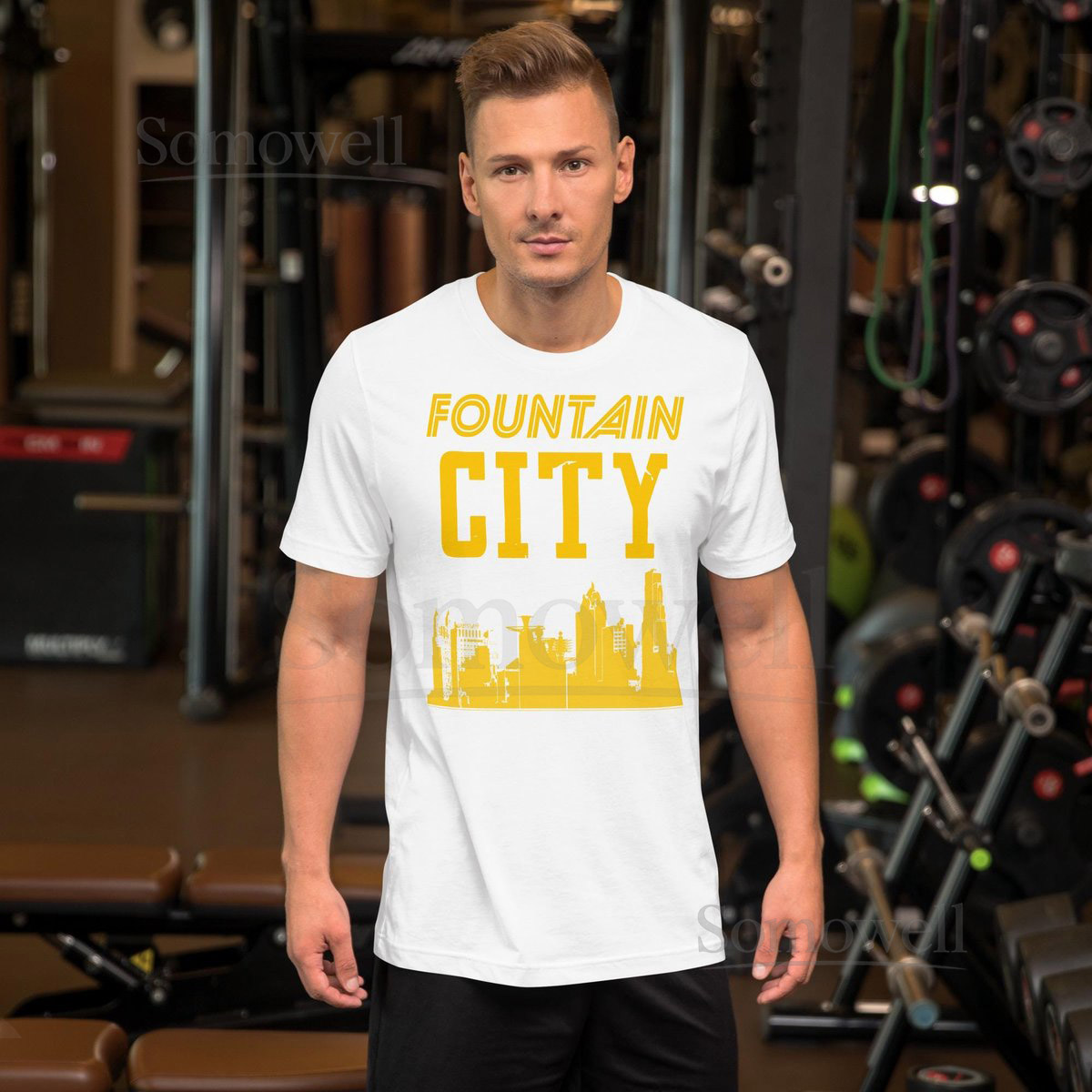 Kansas City Fountain City Retro Vintage Unisex T-Shirt_387