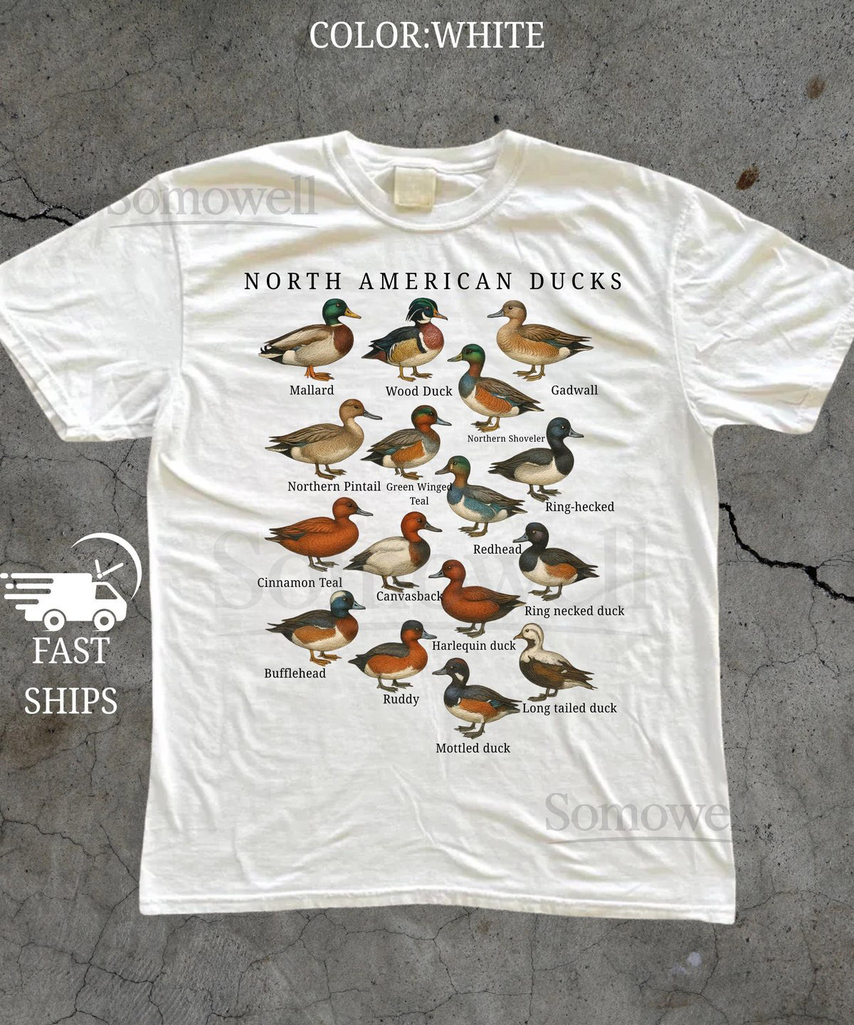 North American Ducks Vintage 90s Unisex ShirtDuck Aesthetic ShirtBirdwatching TshirtMallard Duck T-ShirtWaterfowl Duck OutfitNaturecore_383