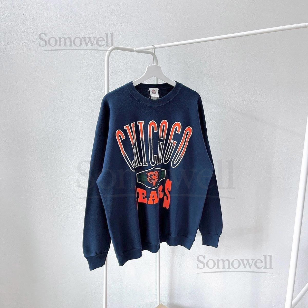 Vintage 90s Chicago Bears football vintage Game Day made in USA blue sweatshirt XL_948