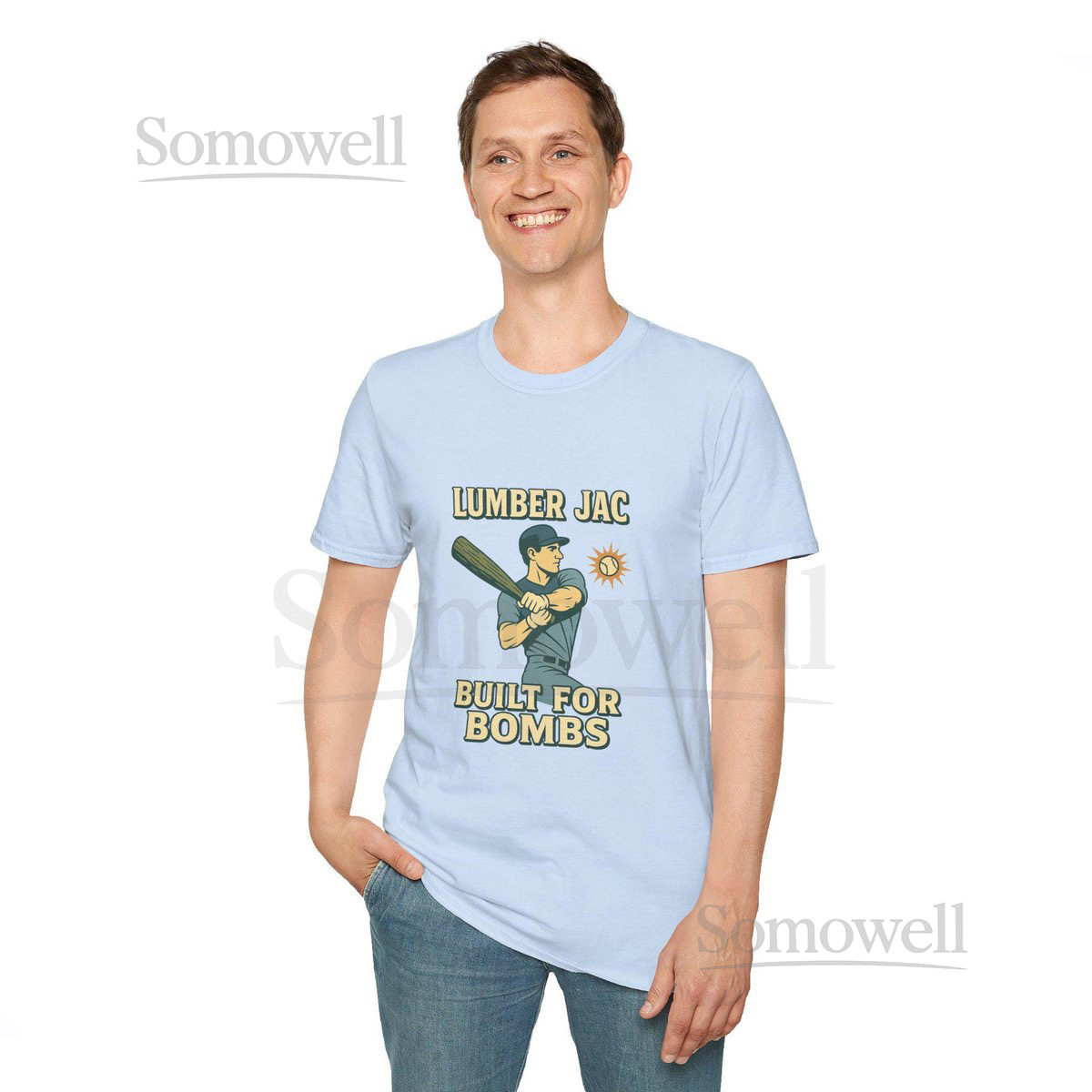 Lumber Jac T-Shirt Jac Caglianone Built for Bombs Tee Unisex Softstyle Shirt Casual Graphic Tee Gift for Outdoorsmen Rustic Apparel_552