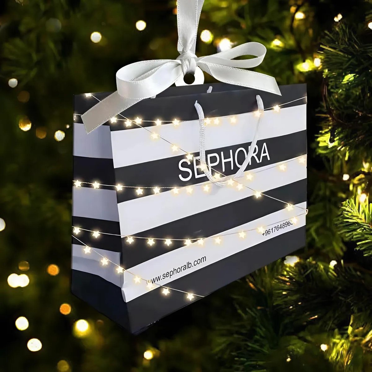 SEPHORA Box Ornament Miniature BOX Ornaments Christmas gift Family Keepsake Xmas Ornament Custom SEPHORA mini gift 2D Flat Ornament