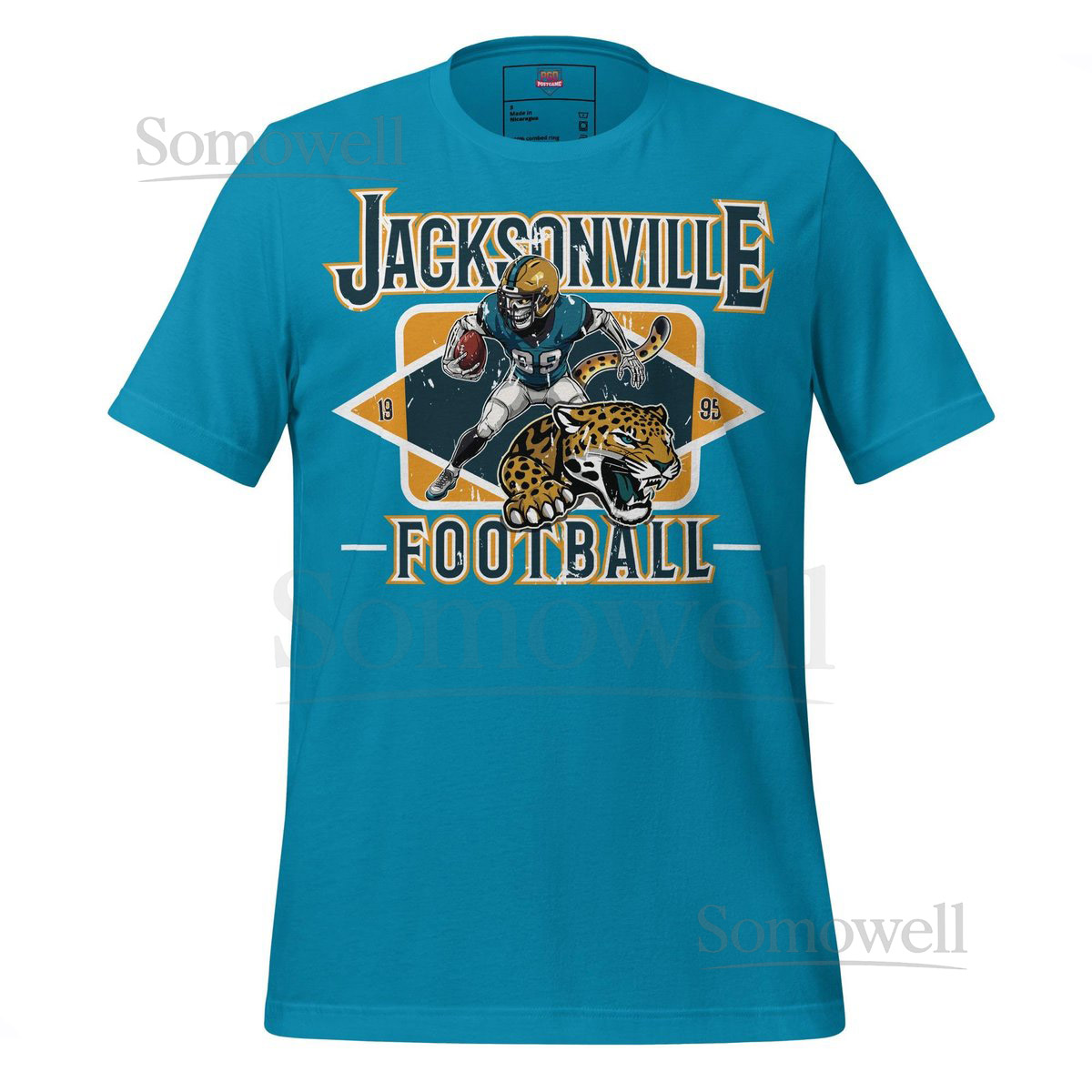 Jacksonville Football Fan Gift T-Shirt Skeleton Player Duvall Sports A_592