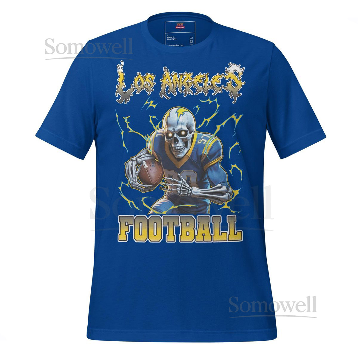 Los Angeles Football Fan Gift T-Shirt Skeleton Player San Diego Sports Apparel_543