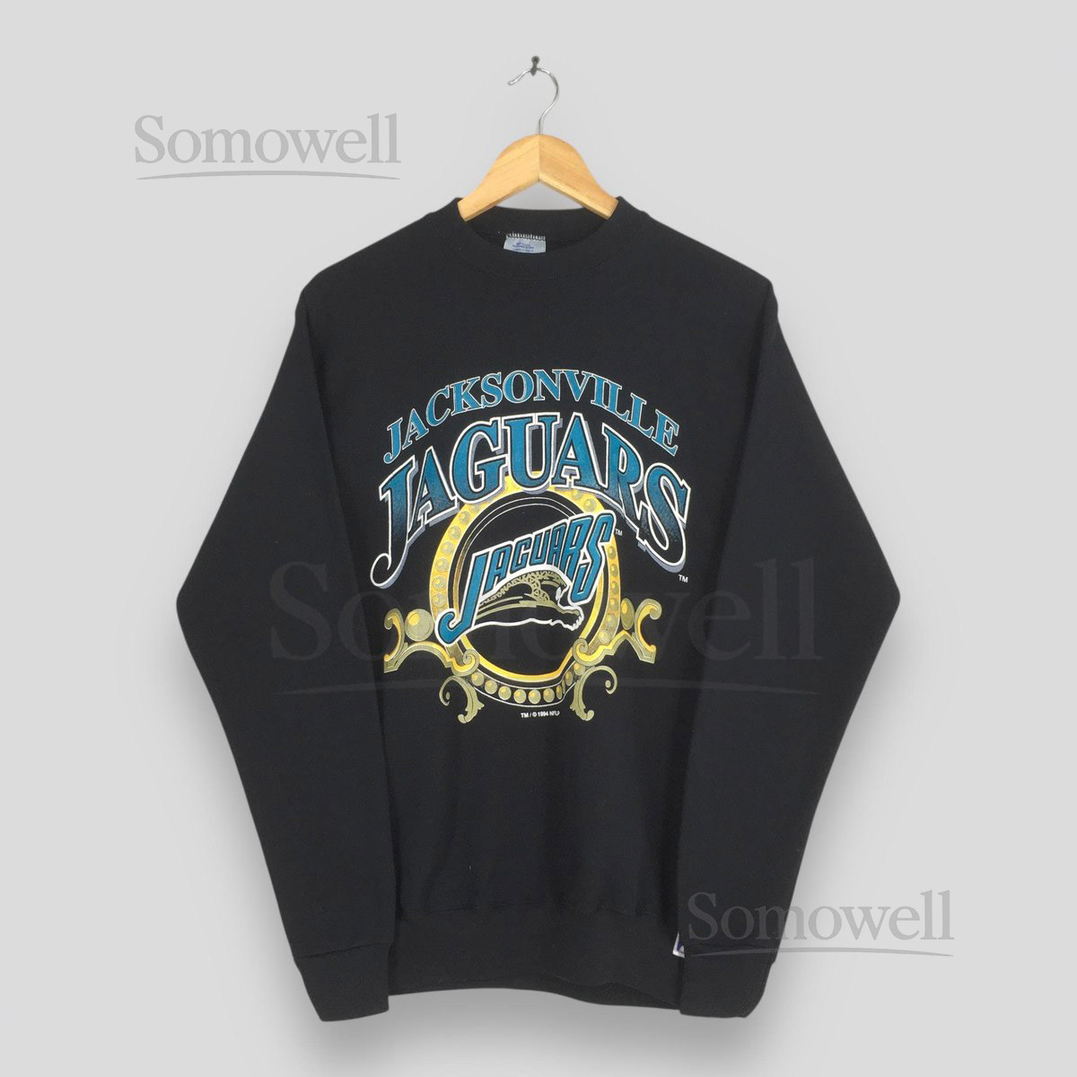 Vintage Jacksonville Jaguars NFL Sweatshirt Medium Jacksonville Jaguars Printed Logo Crewneck Jaguar National Football League Sweater S_1012