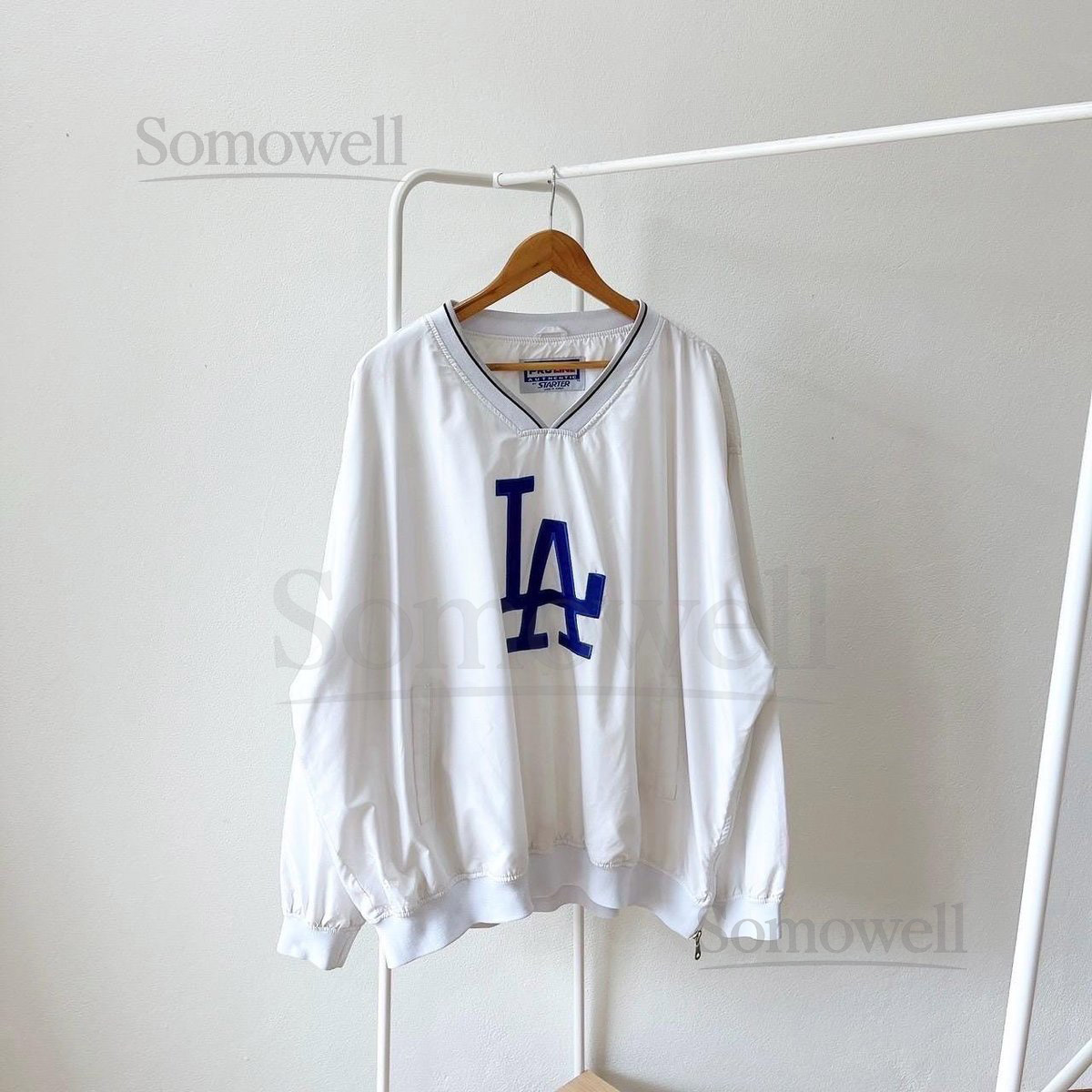 Vintage 90s Los Angeles Dodgers baseball vintage Pro Line athletic white pullover XL_1033