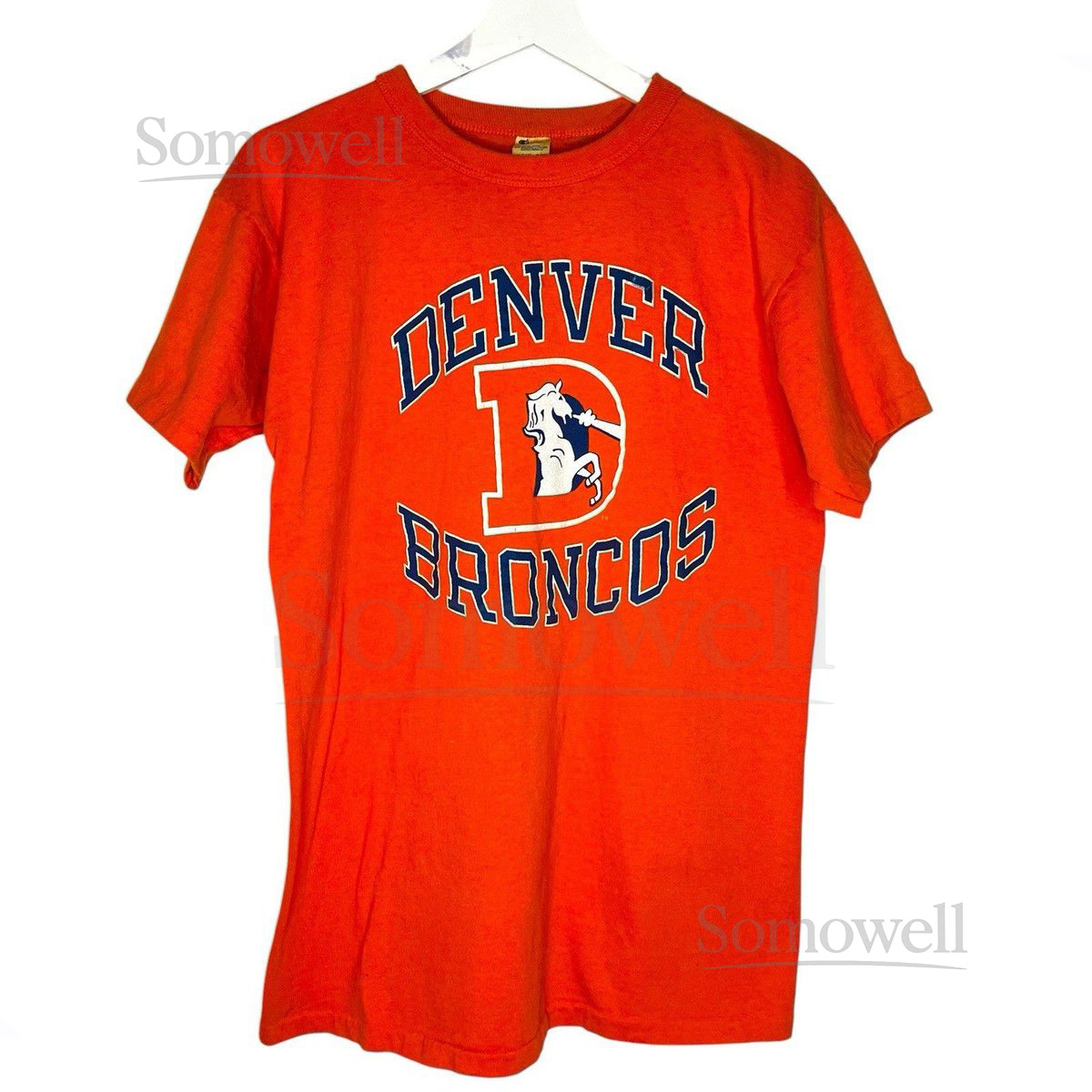 Vintage CHAMPION Denver Broncos Mens T-Shirt Sz Large NFL Single Stitch USA_525