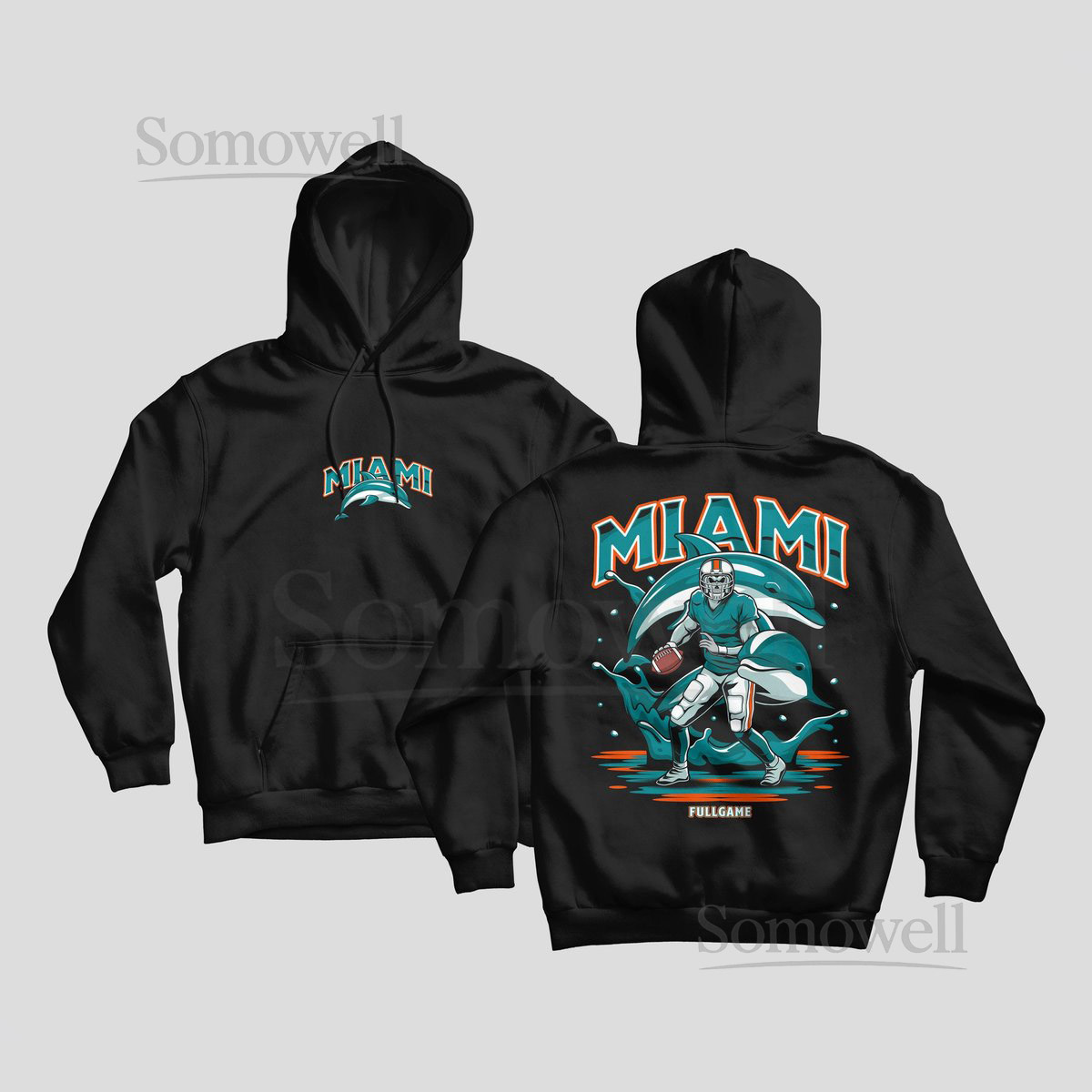 Miami Football Hoodie Unisex Fleece Sweatshirt Game Day Apparel_442