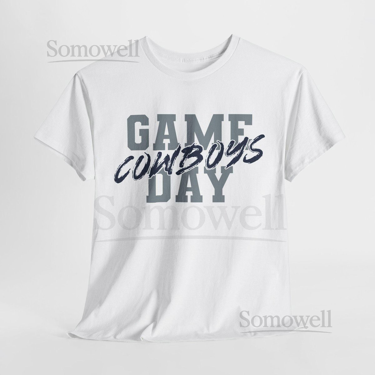 GAME DAY Dallas Football Shirt Cowboys Fan Tee Navy and Silver Game Day Top Dallas Cowboys Tailgating Shirt_385