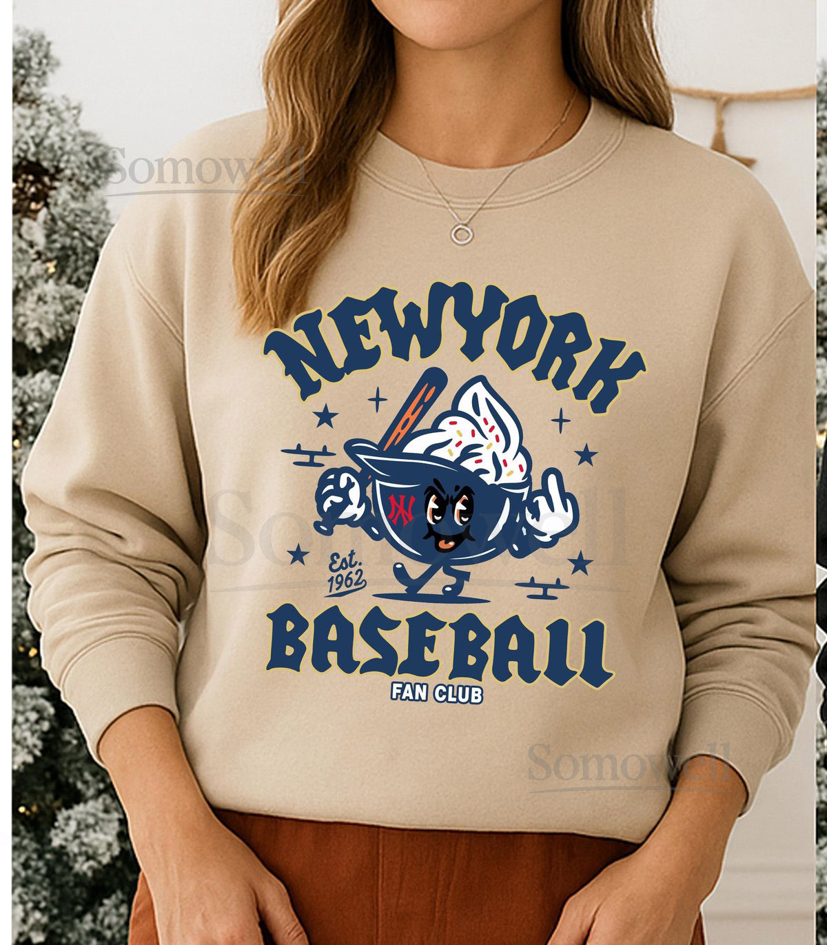 New York Baseball Fan Club T-Shirt Sweatshirt Hoodie Retro Bronx Mascot Graphic Vintage Streetwear Baseball Apparel_32