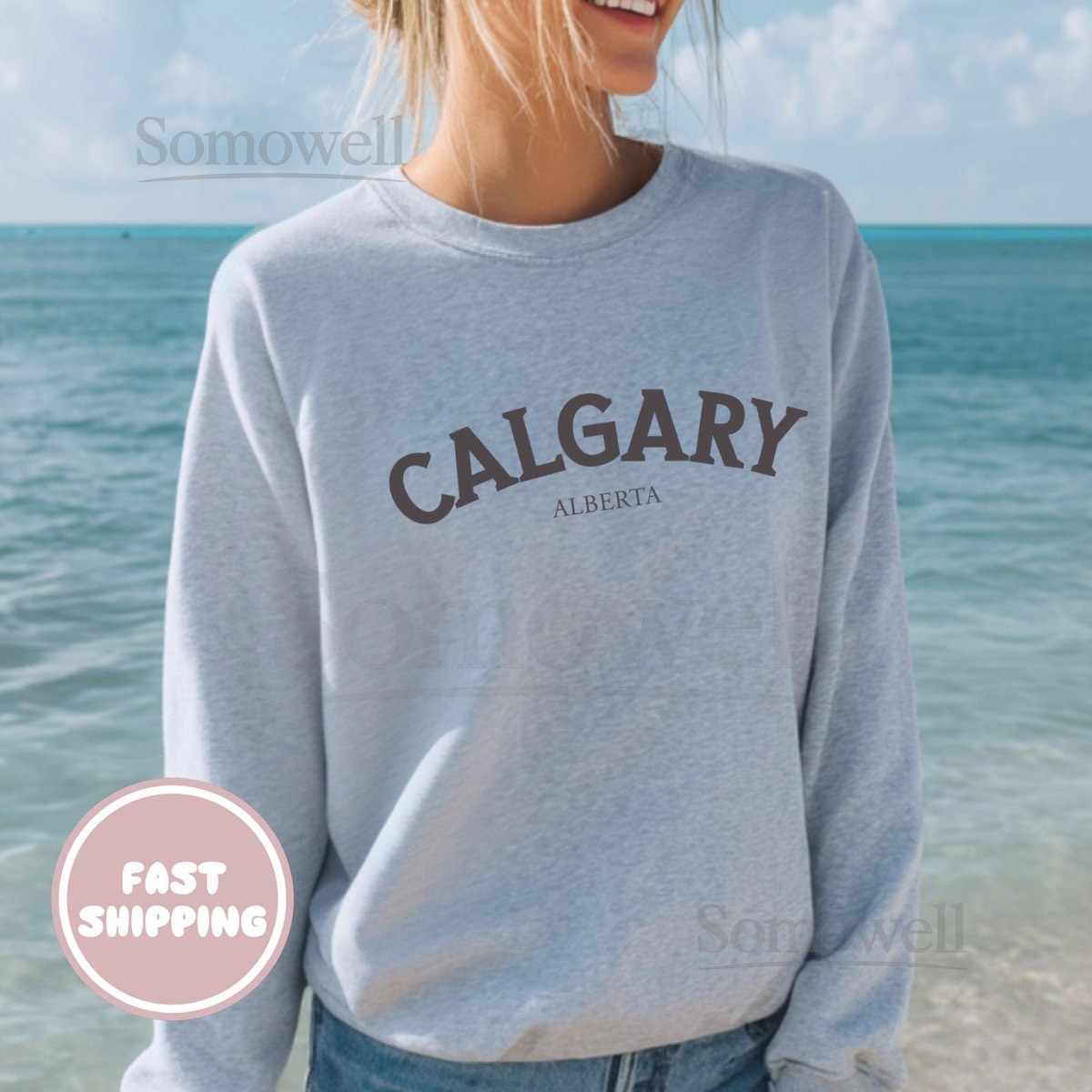 Calgary Canada Sweatshirt Calgary Alberta Travel Souvenir Calgary Sweater Travel Alberta Canadian Souvenir Alberta Crewneck Calgary Gift_12