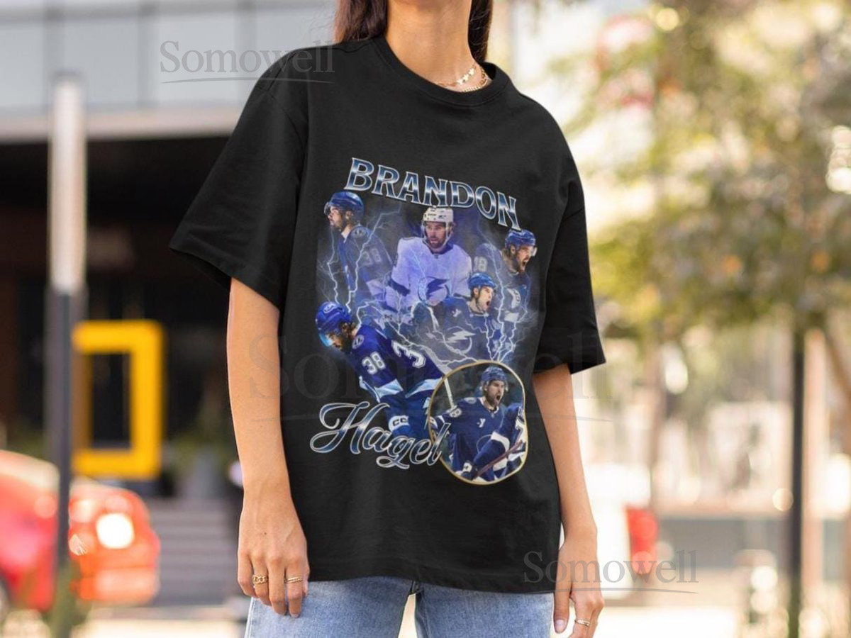 Brandon Hagel Shirt Vintage 90s Tampa Bay Lightning NHL Hockey Design Retro Bootleg Gift Classic Graphic Tee Unisex T-Shirt Limited Edition_131