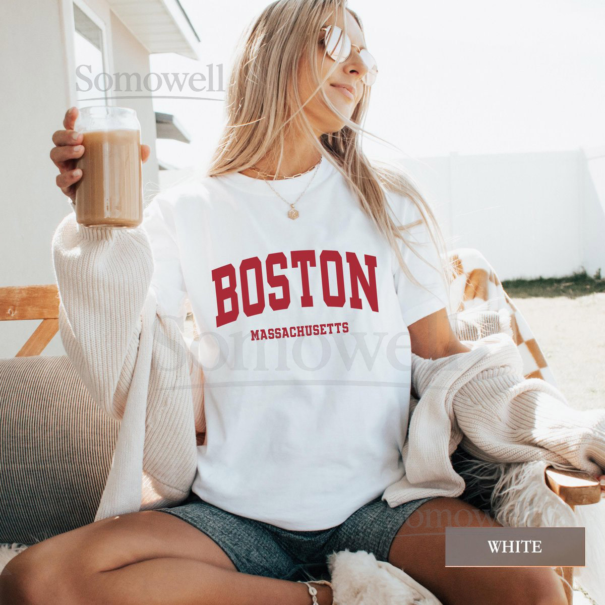 Boston Shirt Comfort Colors Varsity Font Massachusetts Graphic Tee_214