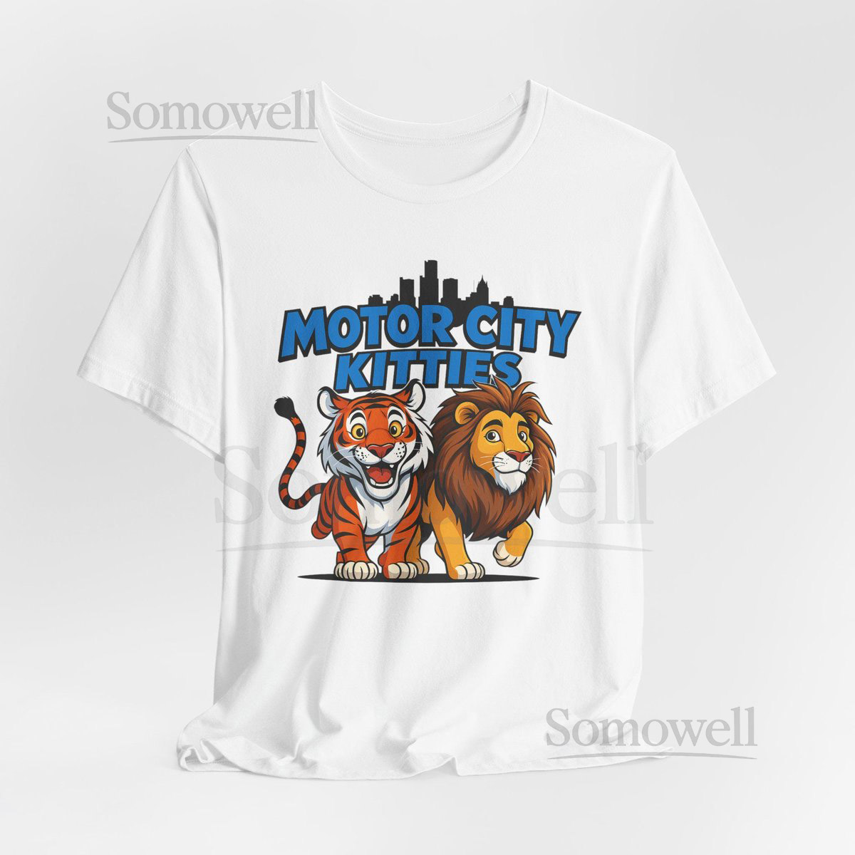 Motor City Kitties Tee Detroit Lions Tigers Graphic Shirt_672