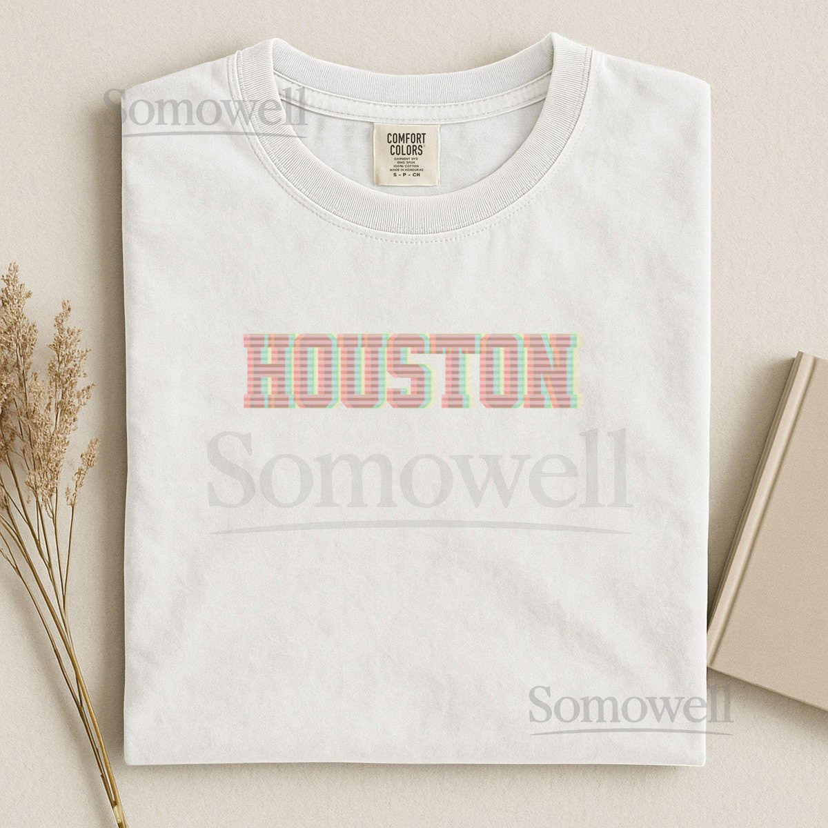 Houston Glitch T-Shirt Retro Texas Comfort Colo_279