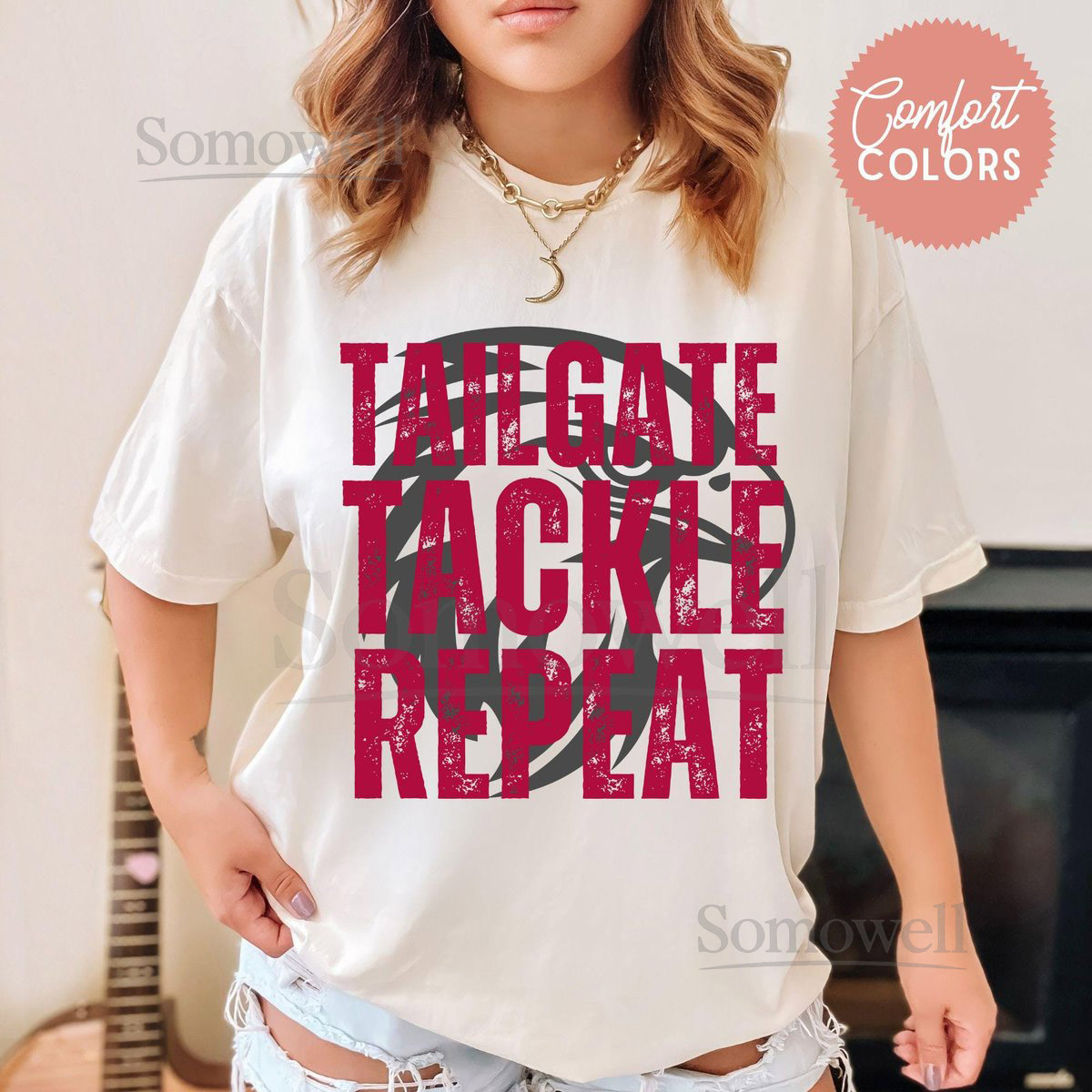 Arizona Football Shirt Comfort Colors Game Day and Tailgate Tee Nation League Football Fan Gift Cardinal Red Shirt Gift for Him or Her_77