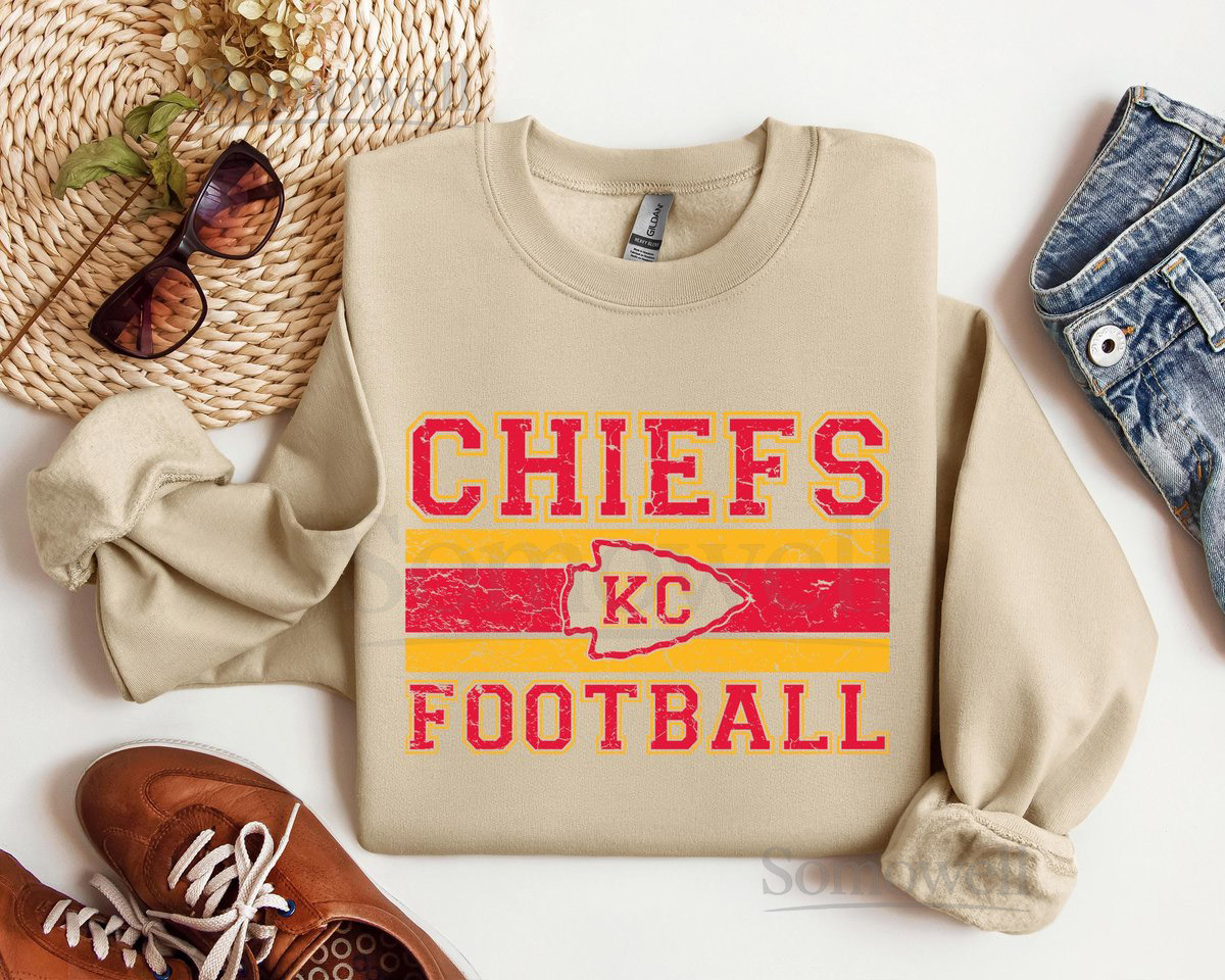 Vintage Chiefs Football Shirt Chiefs Sweatshirt Kansas City Shirt American Football Crewneck Game Day Taylors Boyfriend Shirt_127