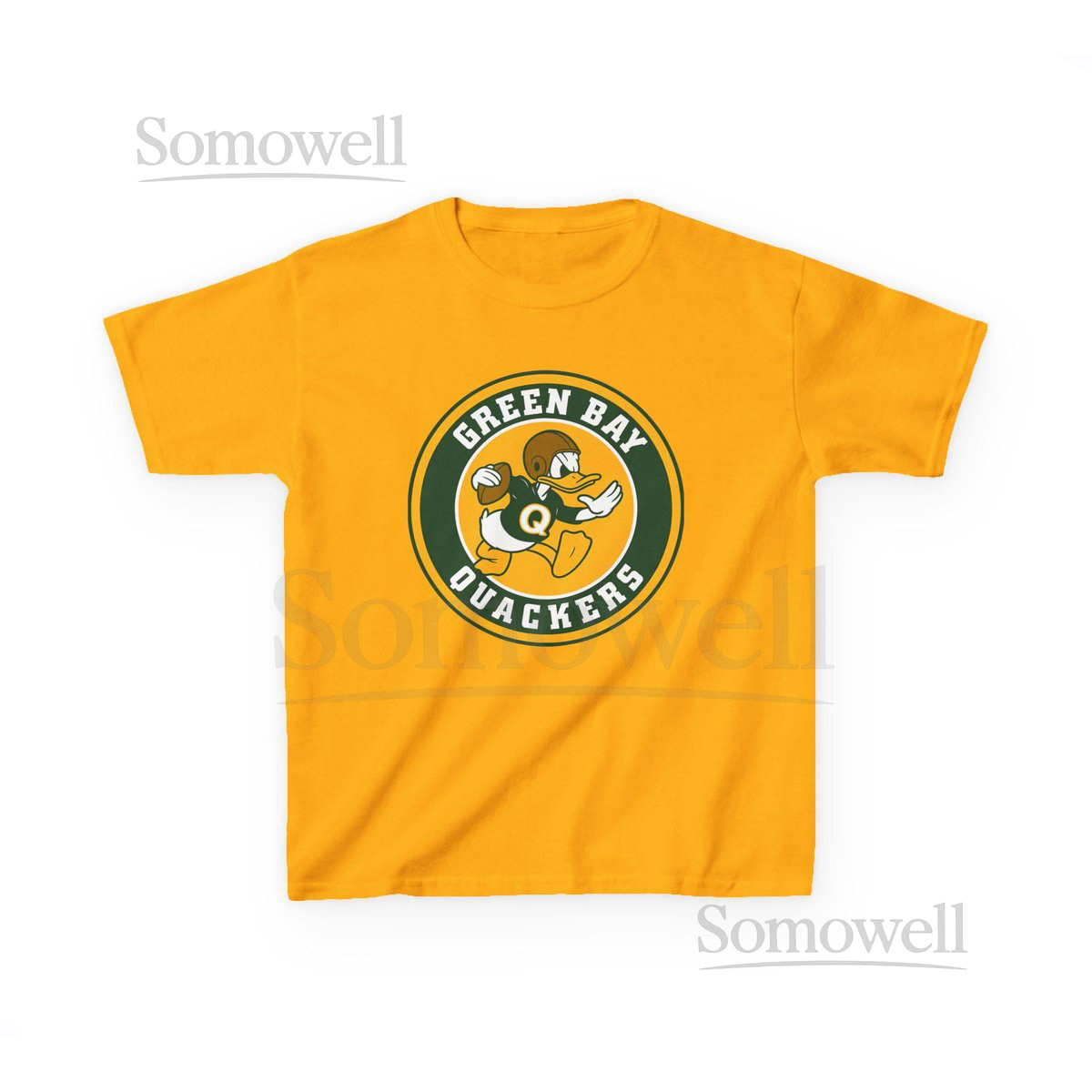 GREEN BAY QUACKERS Kids Tee - Packers Pro Football Donald Duck T-Shirt - Disney Parks Disney World Disneyland Trip Cotton Graphic Tee_494