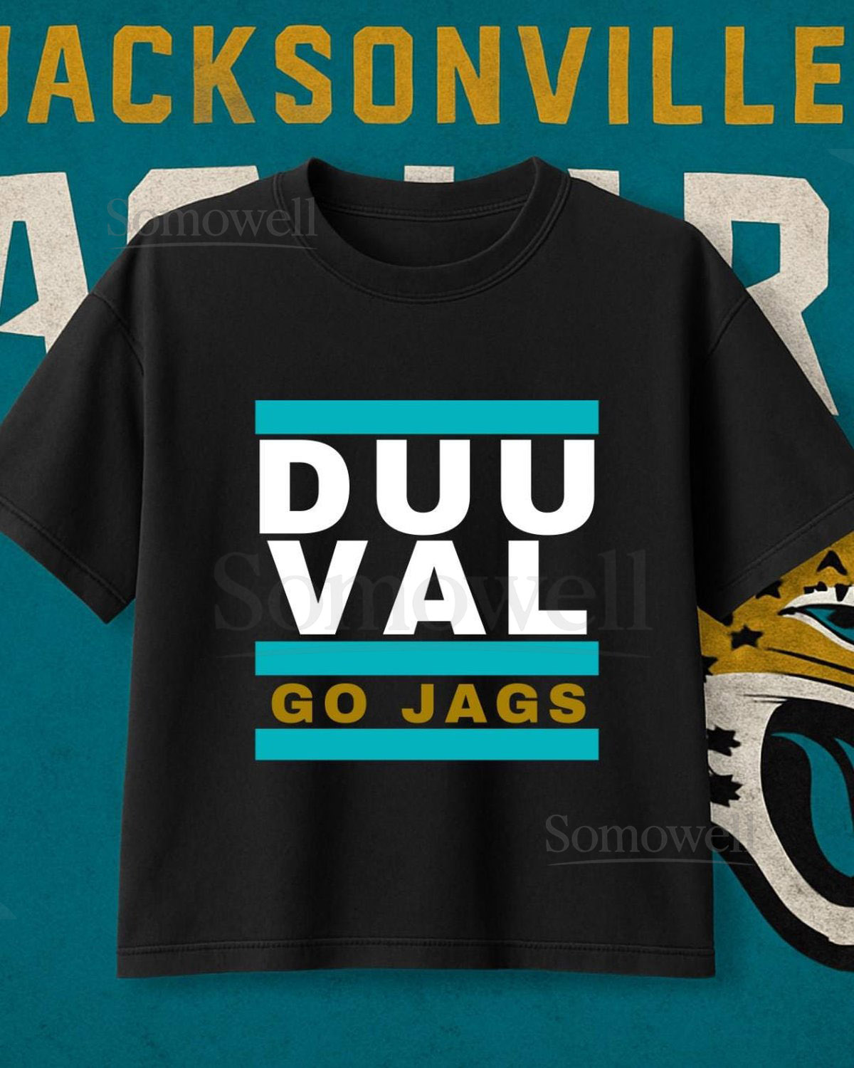 Duval Jacksonville Jaguars Womens Comfort Colors Boxy TeeRun DMC Inspired Design Jacksonville Jaguars Womens ShirtDuuval Womens_124