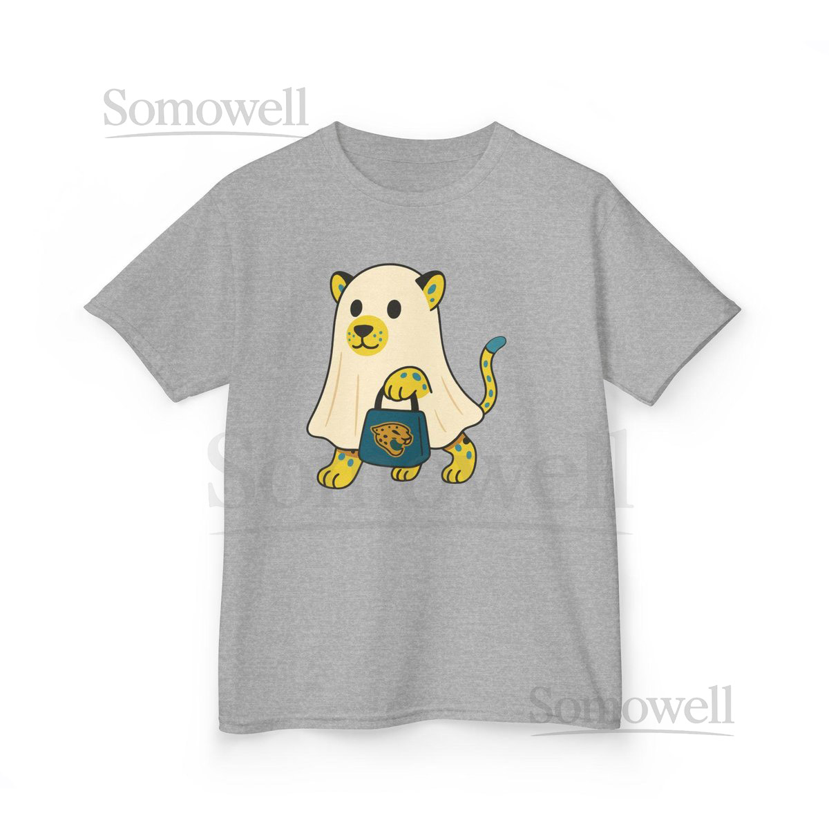 Halloween Ghost T-Shirt Kids Jacksonville football shirt Jacksonville Game Day Teal Black Football shirt Jacksonville Fan Youth_203