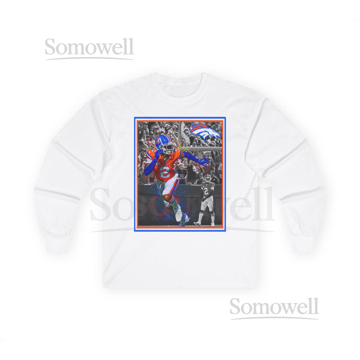 Pat Surtain II Denver Broncos Long Sleeve Tee Football Fan Apparel_420