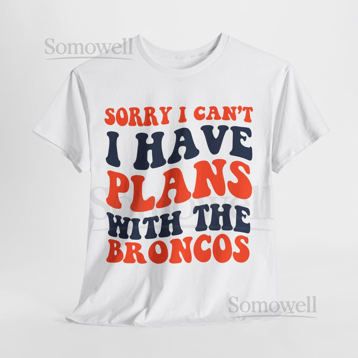 Sorry I Can't I Have Plans With Denver Football Shirt Broncos Fan Tee Orange and Blue Game Day Top_451