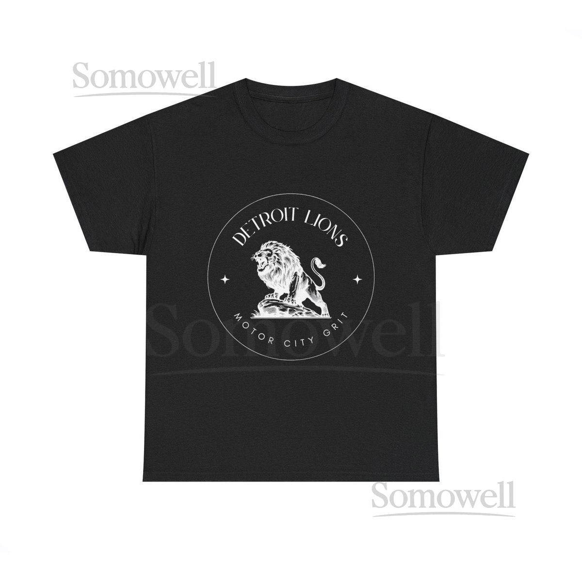 Detroit Lions Heavy Cotton Tee Unisex Graphic Shirt for Game Day Sports Fan Gift Casual Wear Everyday Style Motor City Pride_185