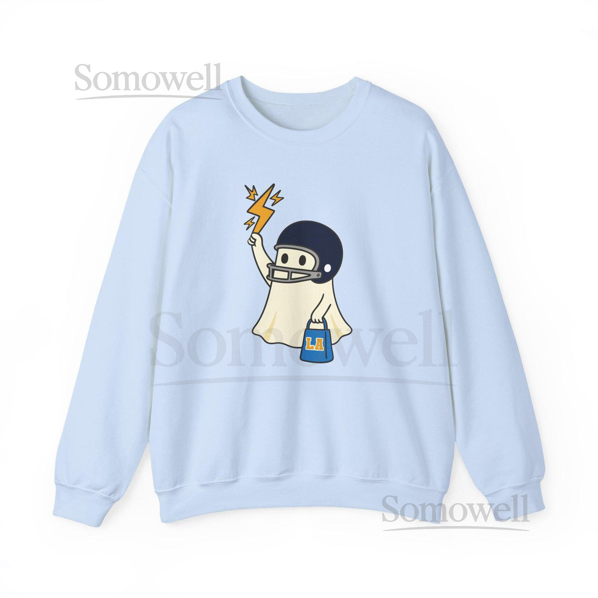 Halloween Ghost Sweatshirt Los Angeles football Sweatshirt Los Angeles Game Day Blue and Gold Football Los Angeles Fan Shirt_23