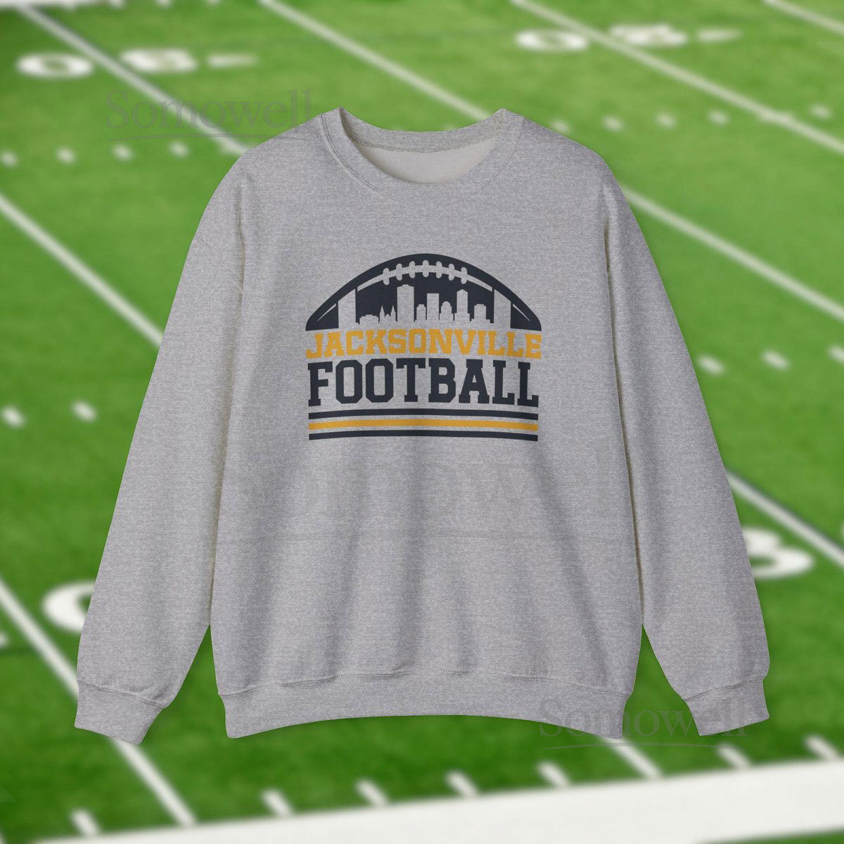 Jacksonville Jaguars Football Sweatshirt Trendy City Skyline Shirt Vintage Retro Shirts Duval Game Day Apparel Tailgate Gift F_655