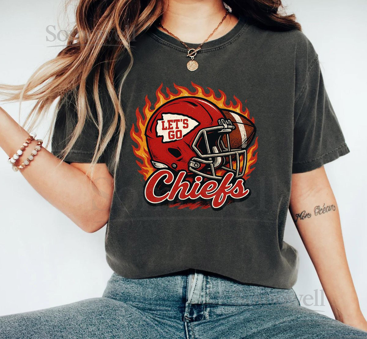 Let's Go Chiefs Vintage Kansas City Football Shirt Kansas City Chiefs Shirt Trendy Kansas City Fan Shirt Football Gifts Game Day Shirt_504