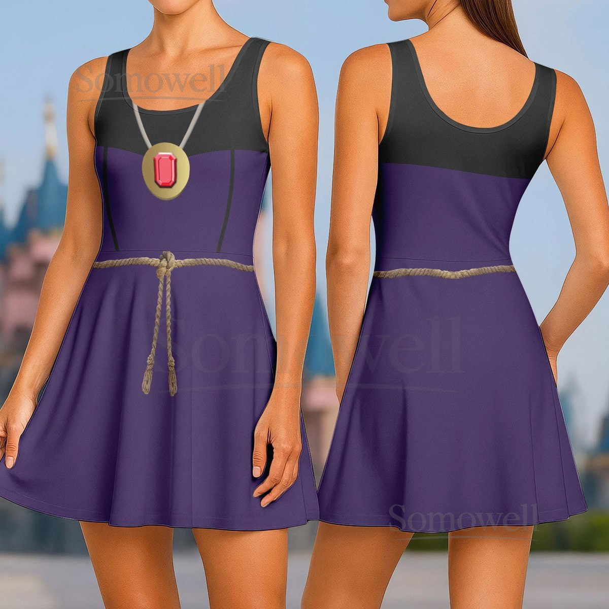 Evil Queen Skater Dress Snow White Costume Dress Disney Villain Cosplay Dress Disney Dress For Women Disney Costume Halloween Gift_62