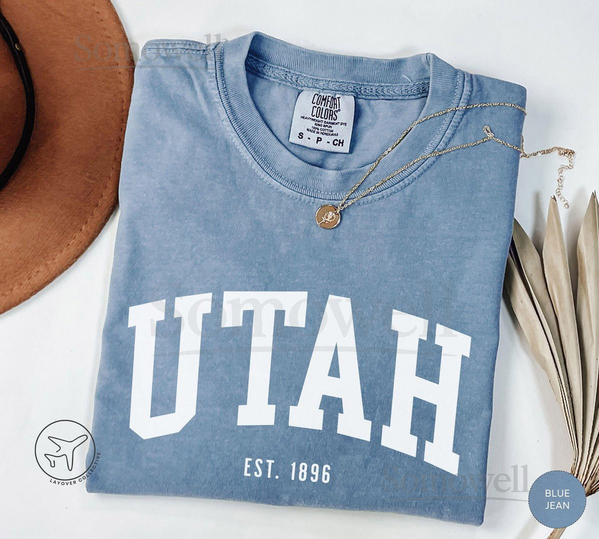 Utah T-Shirt Collegiate Beehive State Graphic Tee US Travel Souvenir_654
