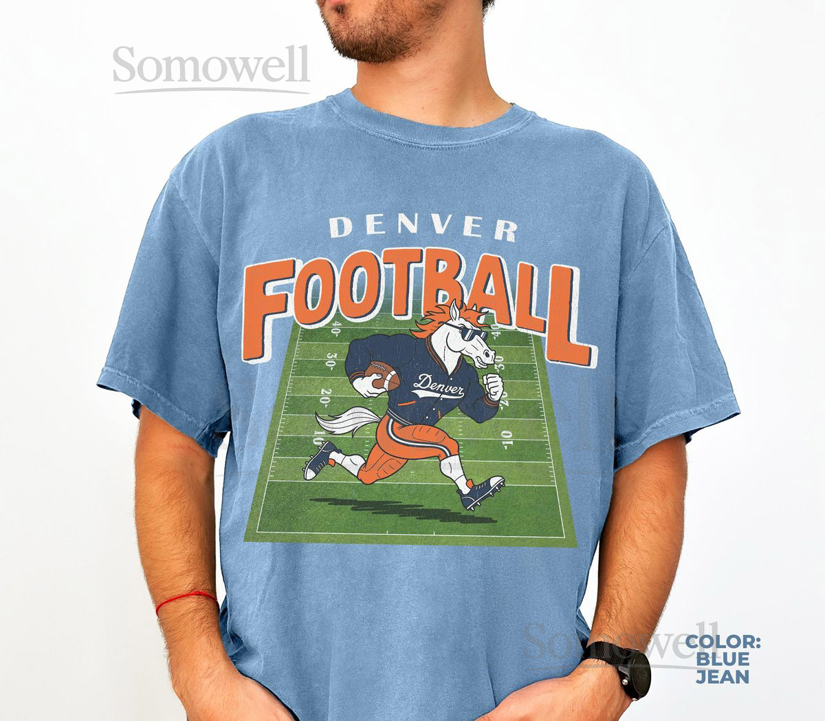 Vintage Denver Broncos Football Shirt Comfort Colors Broncos Mascot Shirt Denver Football Crewneck TeeFootball ShirtBroncos Game Day Tee_584