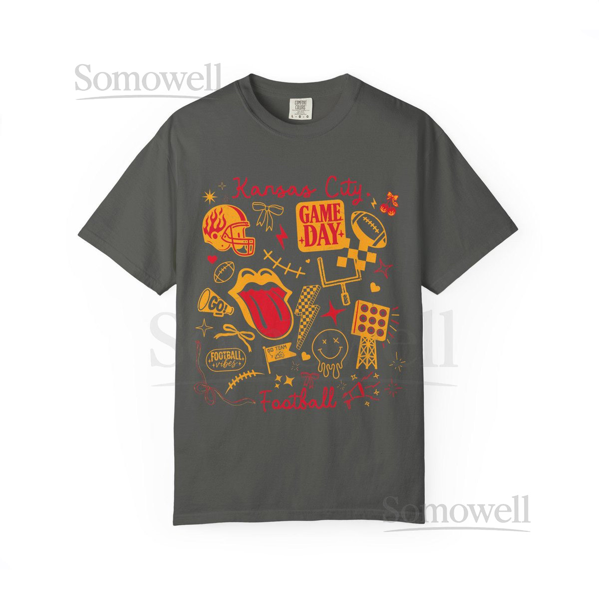 Game Day Football T-Shirt Kansas City Tee Game Days Chiefs Tailgating Sports Events_166